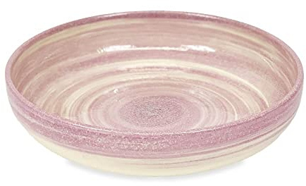 Verano Spanish Ceramics Pastel Beach Decorative Large Round Bowl - Restaurant Café Kitchen Dining Home Décor Counter Top Table Serving Sharing Round Food Fruit Salad Snack Bowl Dish - 27cm Lilac