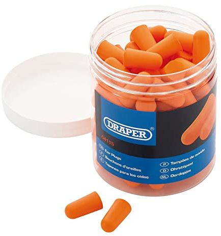 Draper 04115 Disposable Ear Plugs (Jar of 50 Pairs)