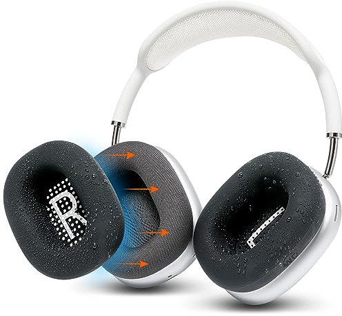 WC SweatZ Max – Patentierte Ohrpolster-Schutzbezüge für Airpods Max von Wicked Cushions | Schweißfest und leicht waschbar | Vollständiger Schweißschutz für die Ohrpolster | Black