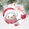 Personalised Christmas Tree Name Bauble - 12 Unique Designs (Elf, Santa, Reindeer, Snowman, Penguin, Polar Bear) (Design 6, Mdf Wood Indoor Use Only)