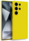 MyGadget Coque pour Samsung Galaxy S24 Ultra - Case Silicone Souple & Soft Doublure Microfibre - Cover TPU Protection Extra Fine & Légère Jaune
