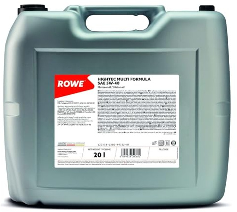 ROWE Motoröl 5W-40 20 L für VW Golf IV Schrägheck (1J1) POLO (9N_) POLO (6N2)