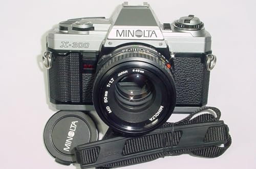 35mm Film SLR Manual Camera for Minolta X-300 X300 with 50mm F/1.7 MD Lens