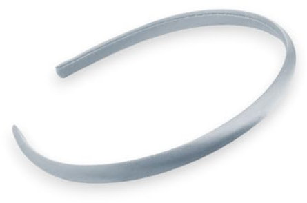 Generic Haarreif, dünn, mit Satin überzogen, einfarbig, gemischte Farbtöne, 1 cm, Silber/Grau