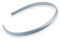 Generic Haarreif, dünn, mit Satin überzogen, einfarbig, gemischte Farbtöne, 1 cm, Silber/Grau