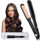 Glätteisen Ceramic Straight, Bwaliffury Glätteisen Breit, 2 in 1 Glätteisen Locken und Glätten, Mini Reiseglätter mit 4 Ainstellbaren Temperaturen, 160-220°C, Professioneller Haarglätter (Black)