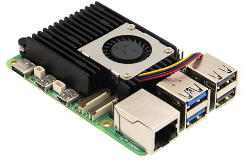 Geekworm H505 Active Cooler Fan for Raspberry Pi 5, Aluminum Heatsink with Blower PWM Fan