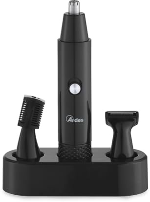 ARDES - ARTRIM01 Haarschneider Nase und Ohren Trimmer Profi Herren 3 in 1 - Rasiererset Nase und Ohren 4 Zubehör - Haarschneider Nase Kompakter Trimmer