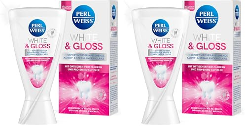 Bianco perla bianco & Gloss, complesso Pro-Shine per effetto istantaneo visibile, denti bianchi sensibili, 50 ml (Confezione da 2)