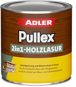 ADLER Pullex 2in1-Holzlasur Lärche 750ml | Stabile, aromaten- und kobaltfreie Holzlasur, offenporige Oberfläche mit langer Haltbarkeit, gleichmäßiger Abbau