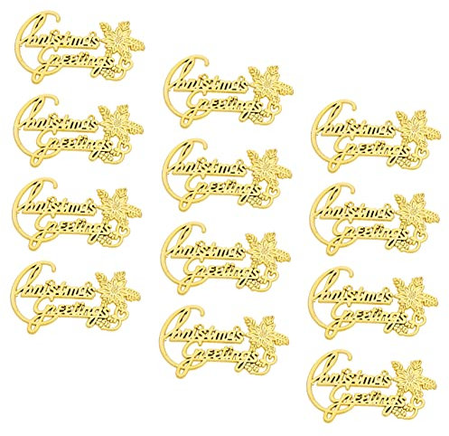 RORPOIR 30stücke Stempel Frohe Weihnachten Plastikteller Weihnachtsdeko Anhänger Baumaccessoires Englisches Buchstabendesign Leicht Und Tragbar Für Zuhause Büro Supermarkt