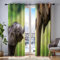 2Er Set Blickdicht Vorhänge Wohnzimmer, 3D Park Elefant Muster Blickdicht Schlaufenschal Tier Verdunkelungsvorhang, Lärmminderung Gardinen Fensterdekoration H175 X B140 cm