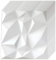 JOLOV 12-Pack 3D Wall Panels, Decorative PVC Wall panelsin, 11.8x11.8Matte White,Modern Diamond Textured Accent Wall Paneling for Gaming Living Room TV Wall Background (S150)