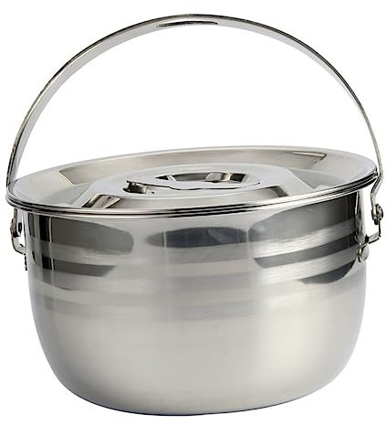 BESPORTBLE 1stück Großer Edelstahl Kochtopf Für Camping Hochwertiger Suppentopf Mit Antihaftbeschichtung Robustes Kochgeschirr Für Outdoor Und Zuhause Vielseitiger Topf Mit Menschlichem Design