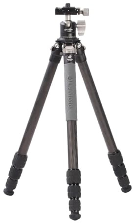 Leofoto - Ranger - Carbon-Stativ für Kameras - mit Kugelkopf - Tragfähigkeit 6 kg - Ausziehbare Füße - Mindesthöhe 5,7 cm bis zu Einer maximalen Höhe von 109 cm - RF-224C+ Kugelkopf LH-25