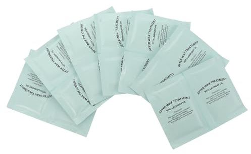 WRITWAA Post Waxing Reinigungstücher 20 Stück Beruhigendes Öl Einzelverpackung für Hautreinigung nach Wachsen Grün