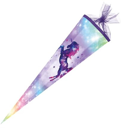 Schultüte / Zuckertüte / 85cm / eckig / Einhorn Galaxy