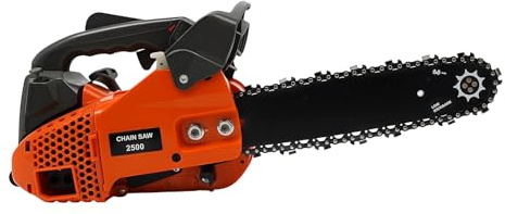 Kettensäge Benzin Motorsäge,900W 25.4cc 30cm 2-Takt-Motor-Kettensäge mit oberem Handgriff,9000rpm,Sicherheitssperre,44 Ketten,Doppelring-Kolben,Manuell