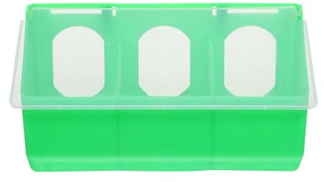 Fxzqgnh Comedero para Palomas, Caja Colgante de Comida para Pájaros, Plato de Alimentación de Agujeros, para Aves, Agapornis Y Tortolit, Verde