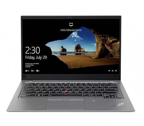Lenovo ThinkPad X1 Carbon Gen 6 Touch Screen Laptop 14 Pollici FHD Notebook Intel Core i7-8650U, 16GB RAM, SSD 256GB, tastiera QWERTY Argento, Windows 11 Pro (ricondizionato)