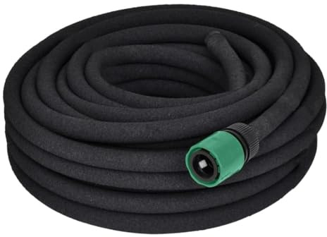 Mangloder Bewässerungsschlauch 25 m aus Gummi mit 1 2 Zoll Anschluss, 12 mm Innendurchmesser, flexibel und knickfest für Gartenbewässerung, Tropfbewässerung, Terrasse, Gewächshaus
