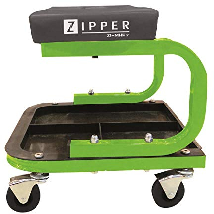 Zipper ZI-MHK2 Montagehocker und Rollbrett, Grün, 430x390x110