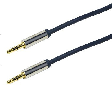 LogiLink CA10030 Straight 3.5 Stereo Audio Cable, 0.3 Meter Length, Blue, 0.3 Meter Length