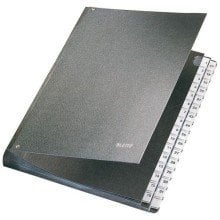 Pultordner Hartpappe, A4, Tabe 1-31, 32 Fächer, 6 Sichtlöcher, schwarz