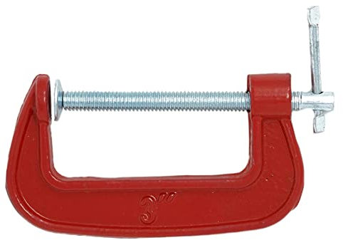 Dapetz® 3 G-Clamp 75mm Heavy Duty Cast Iron Frame – Strong, Corrosion-Resistant Professional Clamp for Metalworking, Woodworking, and Carpentry DIY Projects