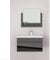Home Deluxe - Badmöbel-Set - WANGEROOGE Schwarz - Medium - inkl. Waschbecken und komplettem Zubehör - Breite Waschbecken: ca. 60 cm | Badezimmermöbel Waschtisch Badmöbelset