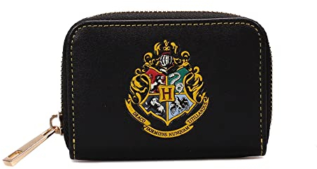 Harry Potter Kleingeldbörse Hogwarts Wappen 11x8x2,5cm schwarz