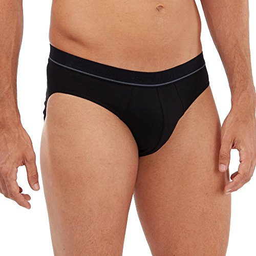 SCHÖLLER Herren Slip mit Webgummibund 3er Pack l 871-415 l Größe 8 (XXL) l Farbe Schwarz