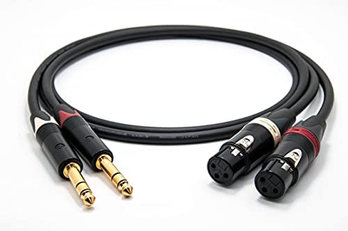enoaudio Mogami 2534 Quad (L,R) Stereo Pair Balanced Cable | Neutrik 6.3 mm TRS – XLR female | HiFi - 1.0 m