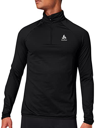Odlo Herren Langarmshirt mit Reißverschluss BERRA LIGHT, schwarz, Größe L