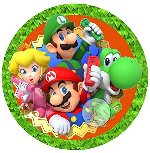 Mario Bros Tortenaufleger Tortenbild Geburtstag Fondant Zuckerpapier 4012