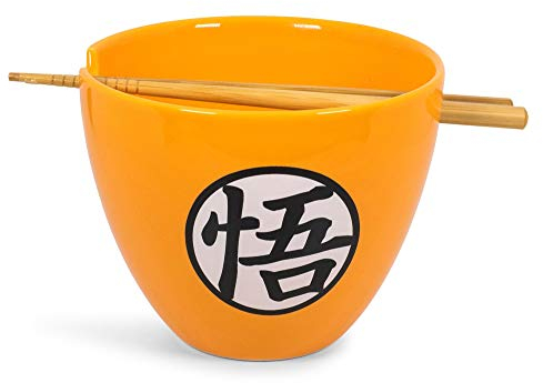 Dragon Ball Z 4-Star Ball Ceramic Noodle Bowl & Chopsticks Set | 16 Ounce Dish