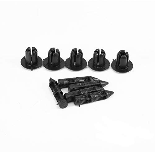 Hlyjoon Befestigung & Clip Car-Style, 100 Stück, 6 mm, Nieten aus Kunststoff, für Motorradverkleidung, Trim, Clips, Stoßfänger, Fender, Splash Guard, Halteclip, Fairing Pins, Nieten aus Kunststoff, 6