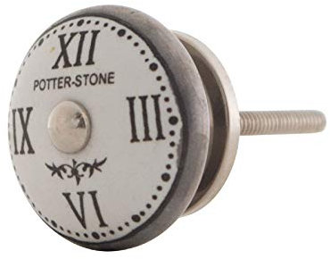 Knober Möbelknöpfe Café Latte Cream Keramik Porzellan Vintage Landhausstil Shabby-Chic 40mm Knauf Türgriff (VIN02)