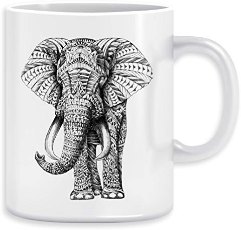 Ornato Elefante Tazza Ceramic Mug Cup