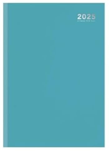 Terminkalender 2021, A4, 2 Seiten pro Tag, Hardcover, Büro-Tagebuch (hellblau)
