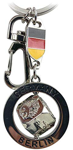 Schlüsselanhänger Berlin Souvenirs, Geschenk, Andenken - Keychain aus Metall für Deutschland. Mitbringsel für Paare, passend für Taschen, Rucksäcke, Autoschlüssel