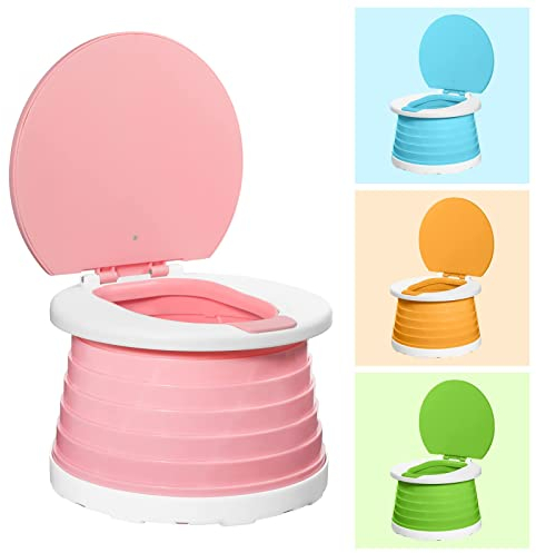 Spark Moments Tragbares Klapptoilette für Kinder, Rosa