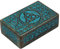 Craft&Style Deko Schatulle Kästchen Box Schachtel Kiste Dose aus Holz mit Deckel | Keltischer Knoten türkis | L x B x H: 13 x 20 x 6 cm