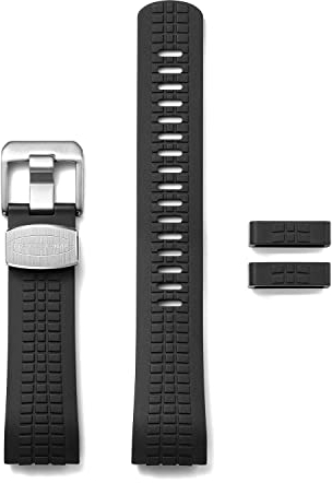 CRAFTER BLUE CB12 Uhrenarmband mit 22mm gebogenem Ende, Gummiband, Ersatz für Seiko Turtle Prospex Automatik-Tauchuhr, Schwarz