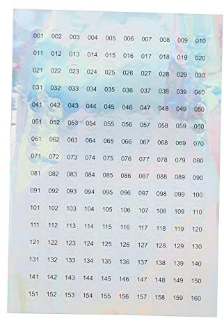 Colcolo lasers Digital Label Stickers Waterproof 10mm Dia Number Arrangement Tags Sticker for School Nail Polish Bottle Manicure Tool Color, number 001 to 160