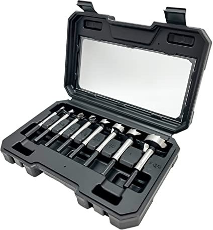 CORTOOL Forstner - Juego de 8 brocas hexagonales, varios lados para madera