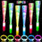 TOPJOWGA 12 Stück LED Leuchtwedel, Glasfaser Leuchtstab, Leuchtwedel Party Set, Partyknicklichter, LED Blinkende Armbänder, Hochzeit Leuchtwedel, Glasfaserlampe Party Mitgebsel Kindergeburtstag