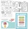 INFUNLY Motivierendes Wort Klare Stempel Und Stanzformen Set „Lächelndes Gesicht“ Transparente Silikonstempel Stanzform Für Kartenherstellung DIY Basteln Scrapbooking Grußkartendekoration
