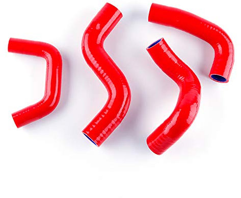 LUXERAD Kit tubo refrigerante radiatore in silicone per Nissan Micra K11 marzo K11 4AT CG13DE 1.3L K11C 1992-2003 (rosso)