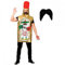 Adult Funny Tequilla Costume + Mexican Gringo Moustache - One Size : Drink Novelty Stag Theme Fancy Dress